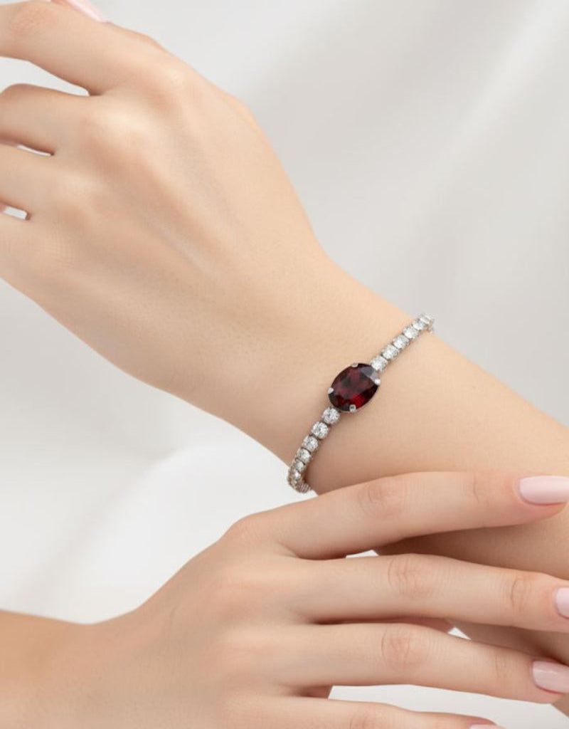 Luxe Silver Tennis Bracelet ( Round Cut )