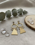 Golden Aurora Geo-Charm Earrings
