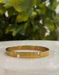Aurum Edge Men’s Minimal Gold Bracelet
