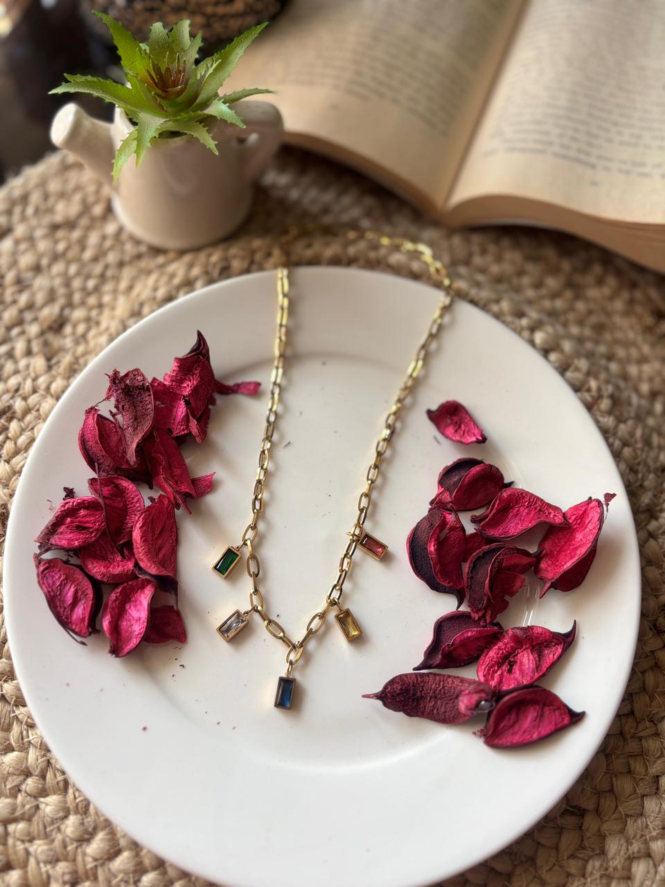 Celestia Aura Multi-Gem Charm Necklace