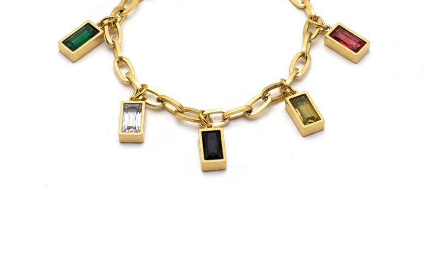 Celestia Aura Multi-Gem Charm Necklace