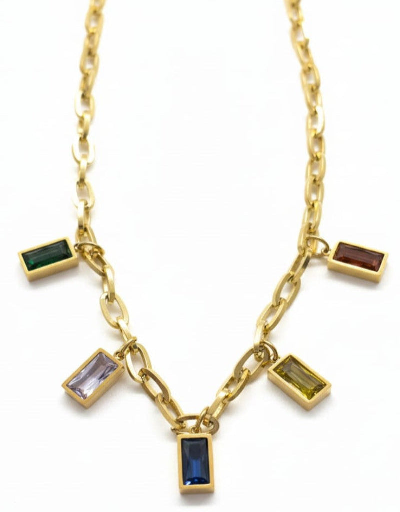 Celestia Aura Multi-Gem Charm Necklace