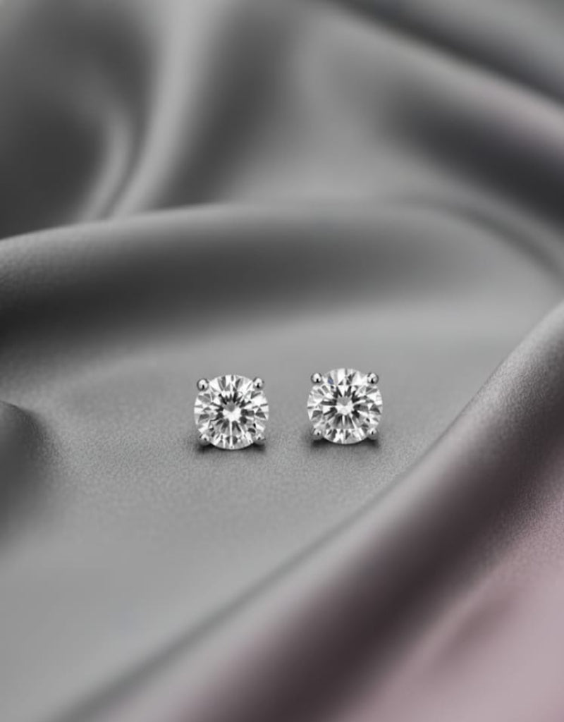 Crystal Heart Luxe Silver Pendant & Stud Set