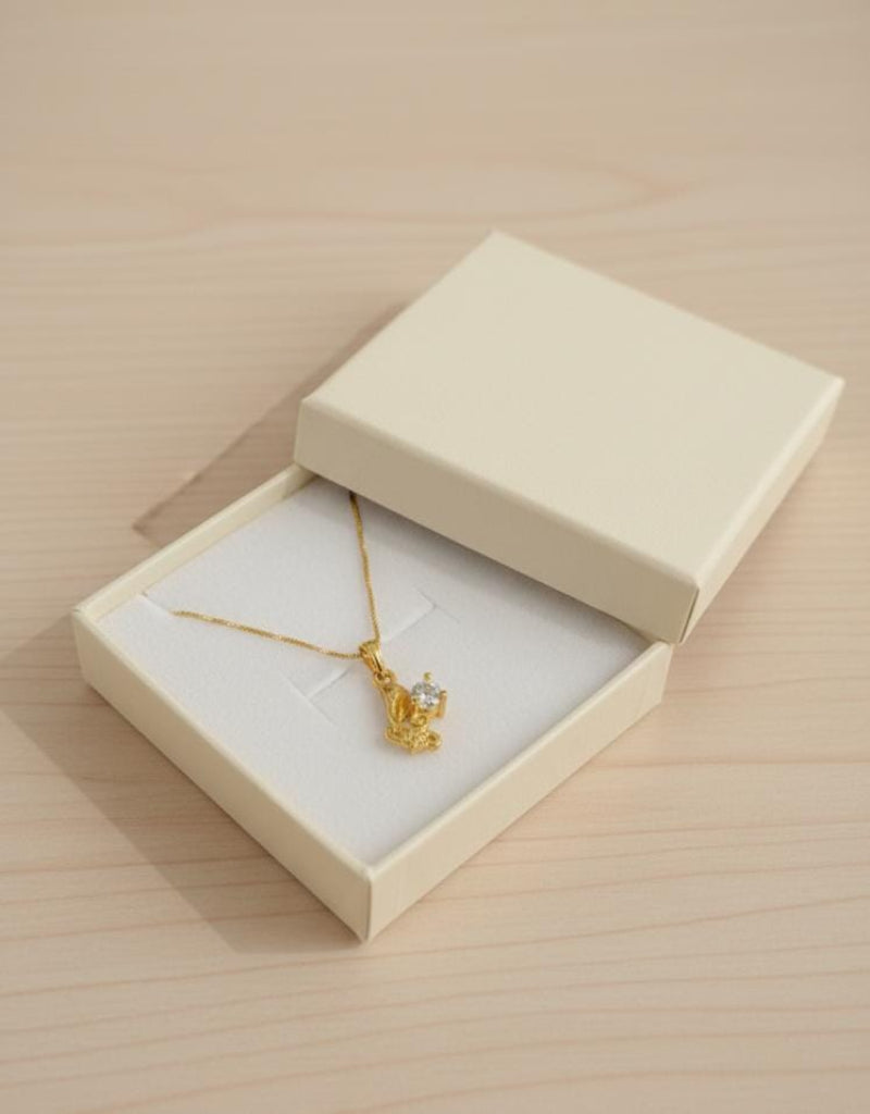 Regal Solitaire Gold Pendant