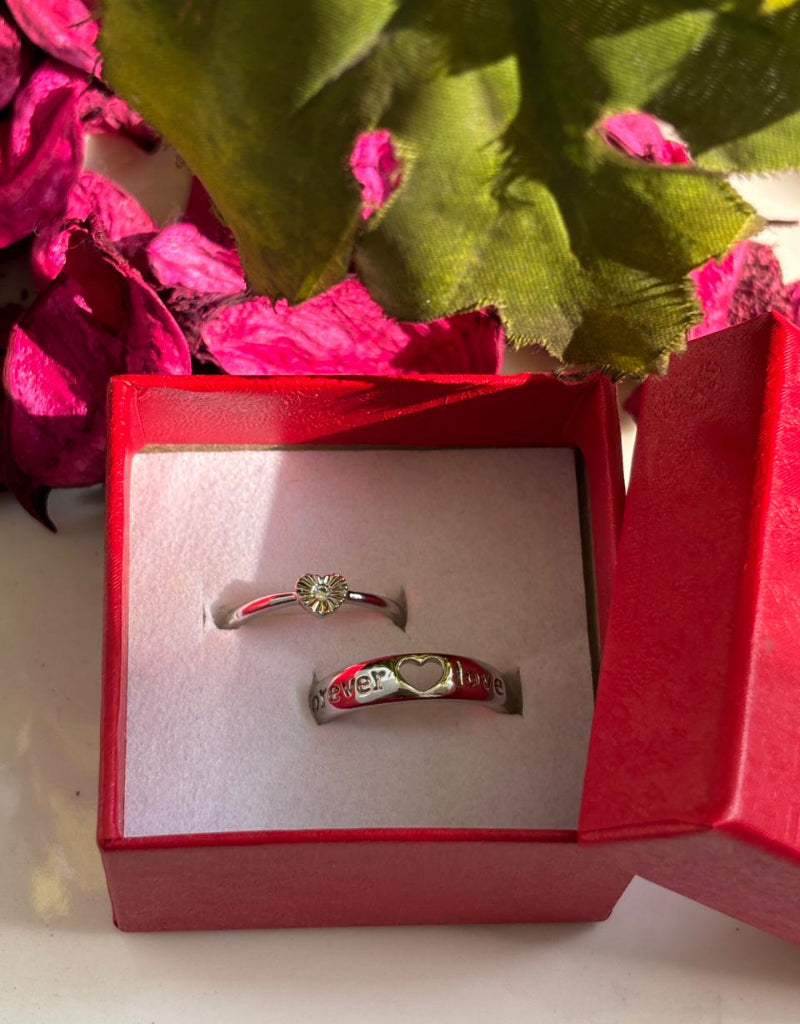 Forever ❤️ Love Silver Couple Ring Set