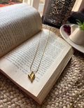 Golden Heart Aura Pendant Necklace