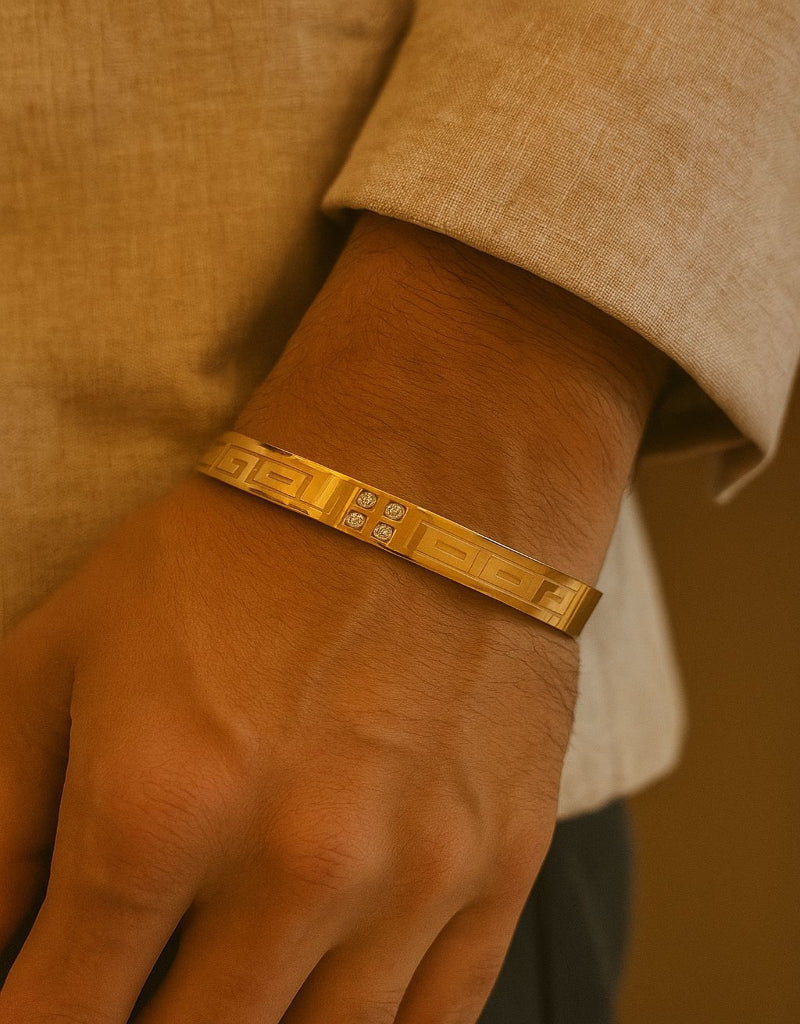 Imperial Crest Men’s Gold Bracelet