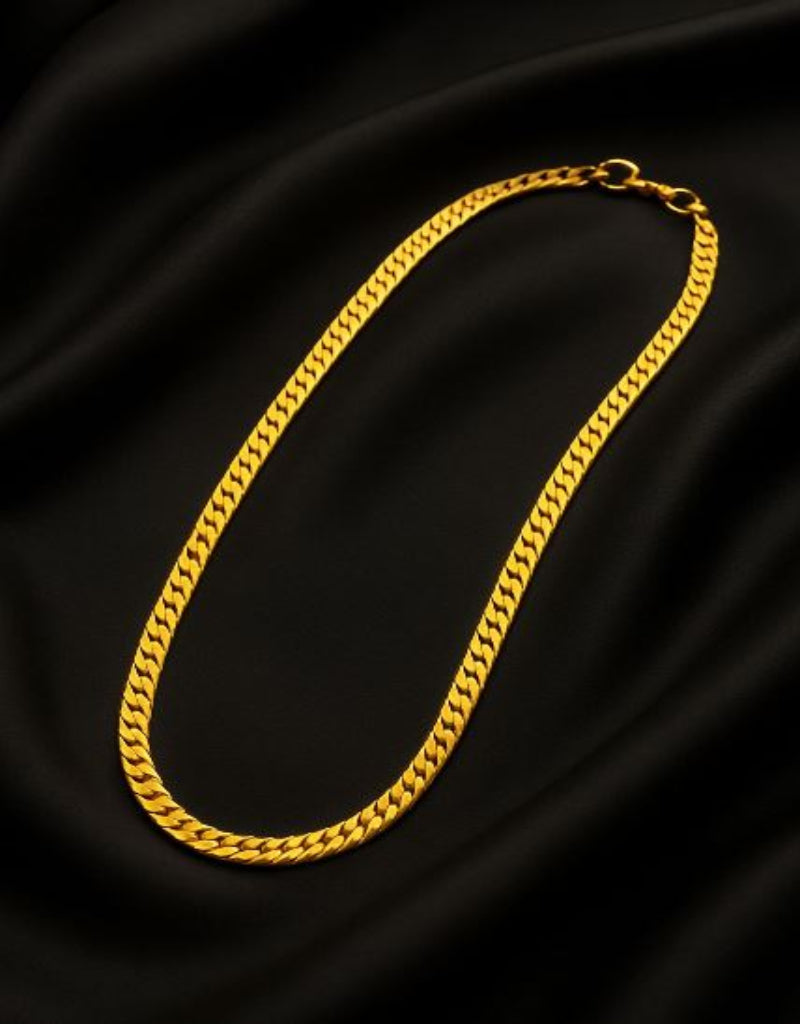 Imperial Glide Men’s Gold Chain – Premium Herringbone Necklace