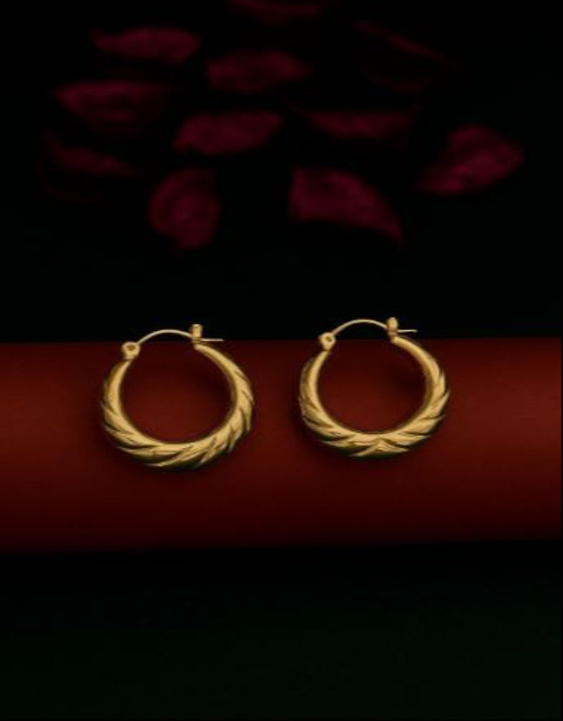 Lustra Braided Gold Hoop Earrings