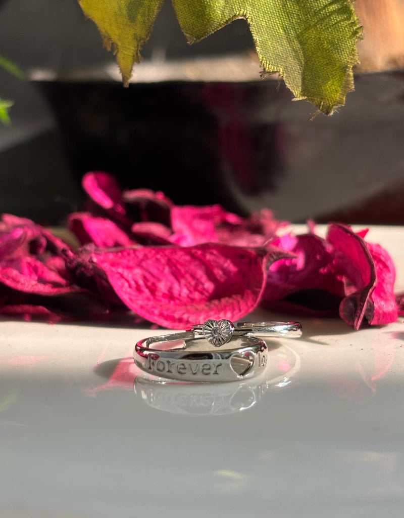 Forever ❤️ Love Silver Couple Ring Set
