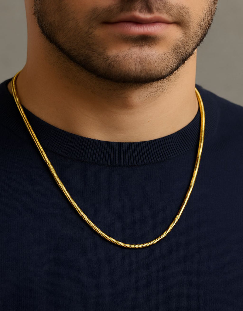 Royal Serpent Men’s Gold Chain – Premium Sleek Snake Chain