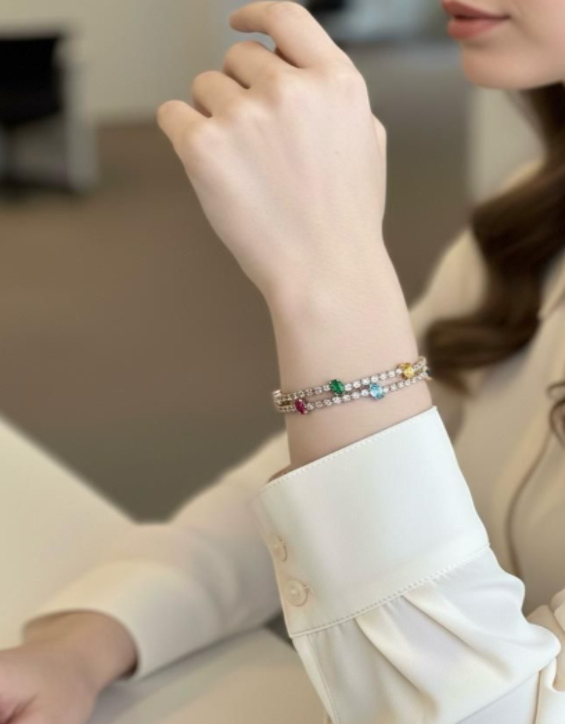 Royal Spectrum Crystal Duo Bracelet