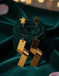 Starlit Twist Luxe Gold Earrings