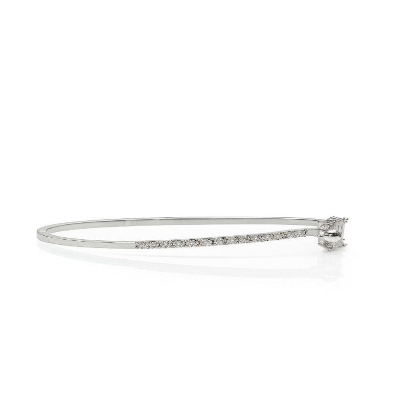 TZ Luminous Grace Baguette Zirconia Bangle