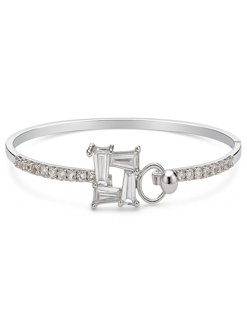 TZ Luminous Grace Baguette Zirconia Bangle