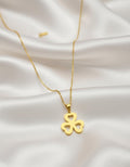 Trinity Hearts Gold Pendant & Stud Set