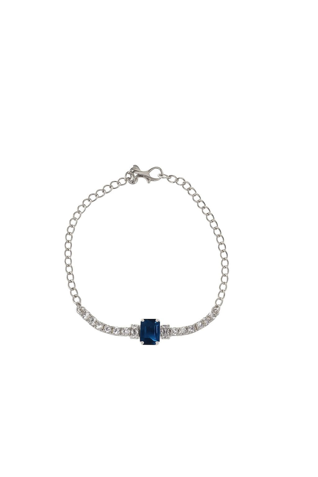 Aurelia Sapphire Radiance Tennis Bracelet ( Square Stone )