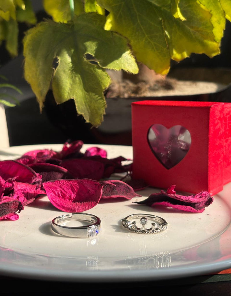 Eternal Bond Silver Couple Ring Set