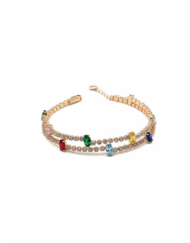 Royal Spectrum Crystal Duo Bracelet
