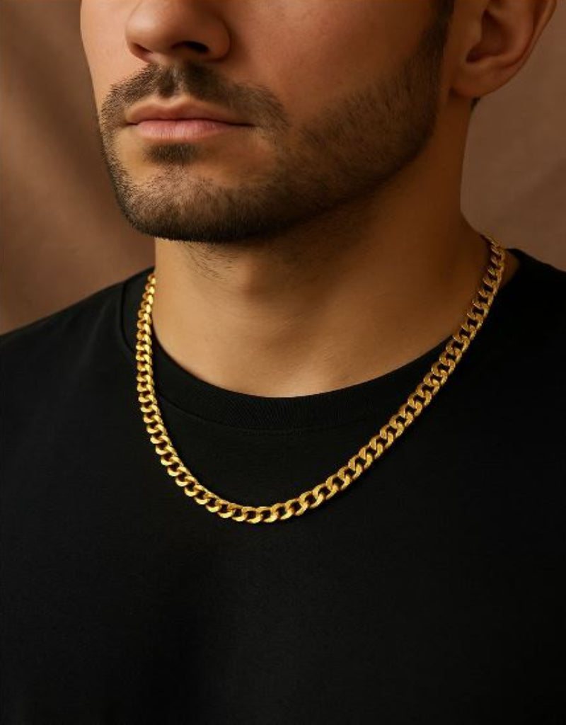 Titan Luxe Men’s Gold Chain – Premium Curb Link Chain
